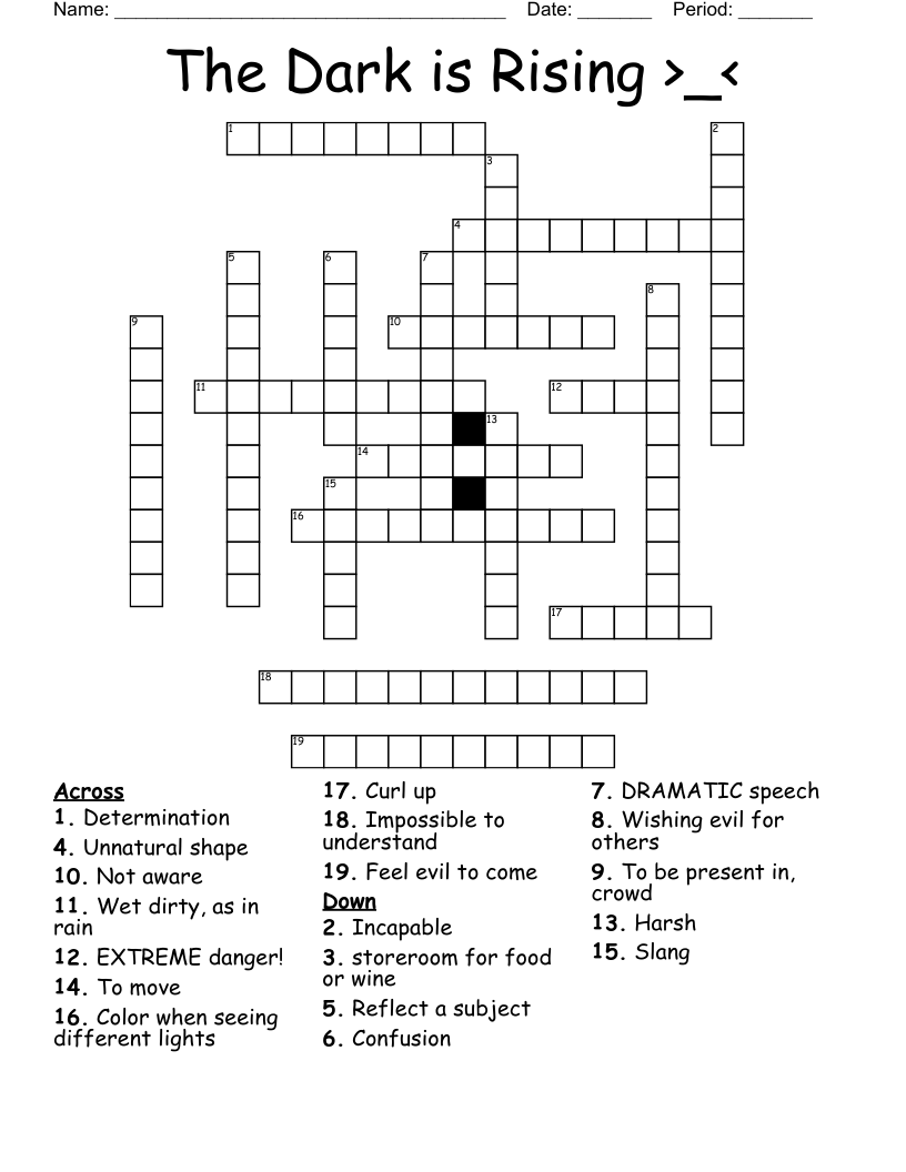 The Dark is Rising >_< Crossword