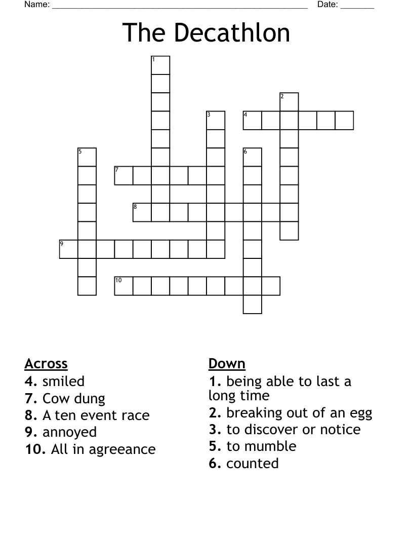 The Decathlon Crossword