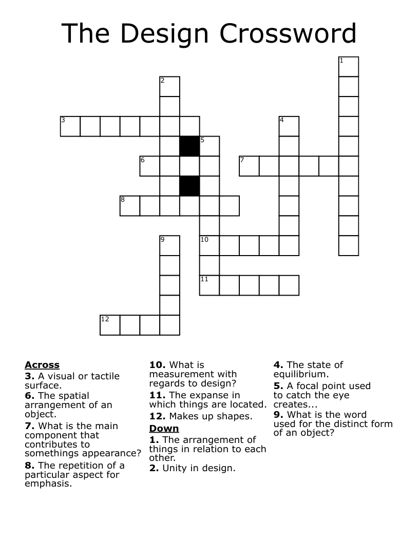 The Design Crossword