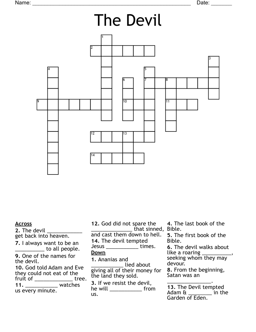 The Devil Crossword