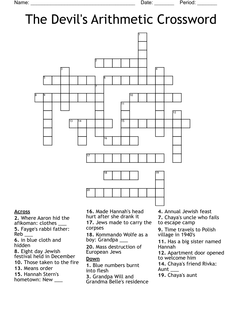 The Devil's Arithmetic Crossword