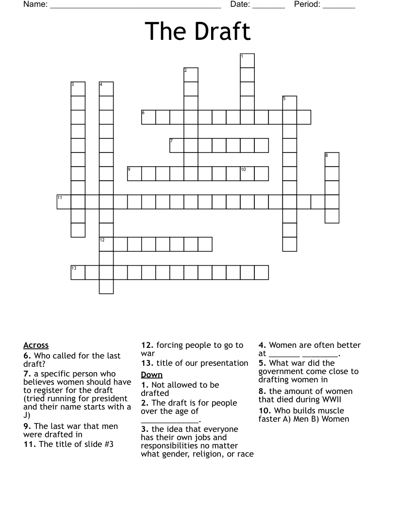The Draft Crossword