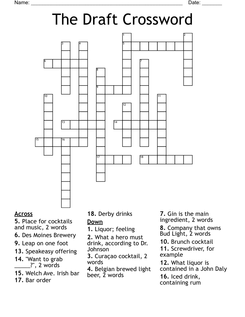 The Draft Crossword