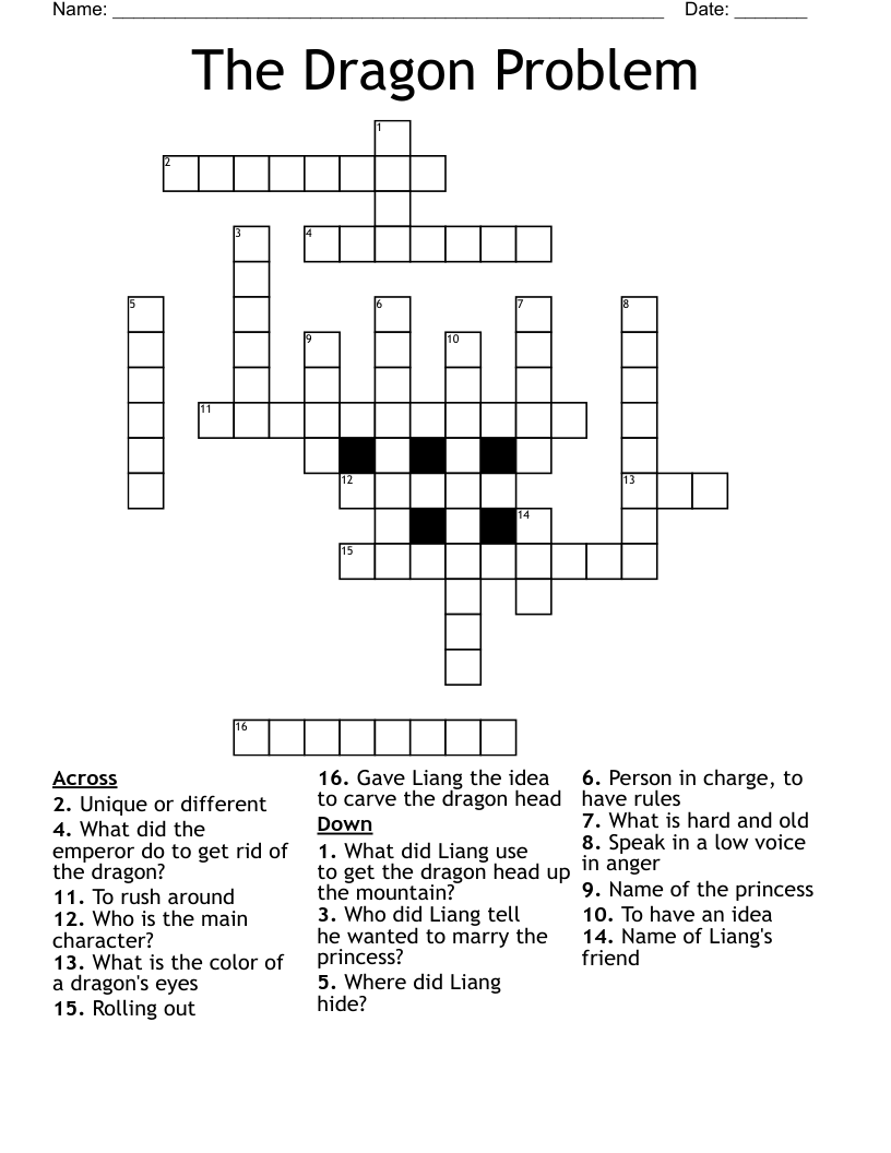 The Dragon Problem Crossword