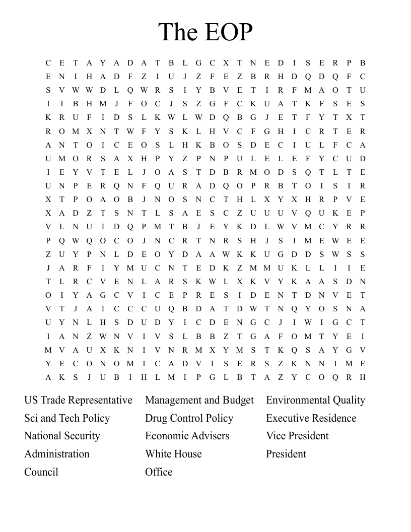 The EOP Word Search