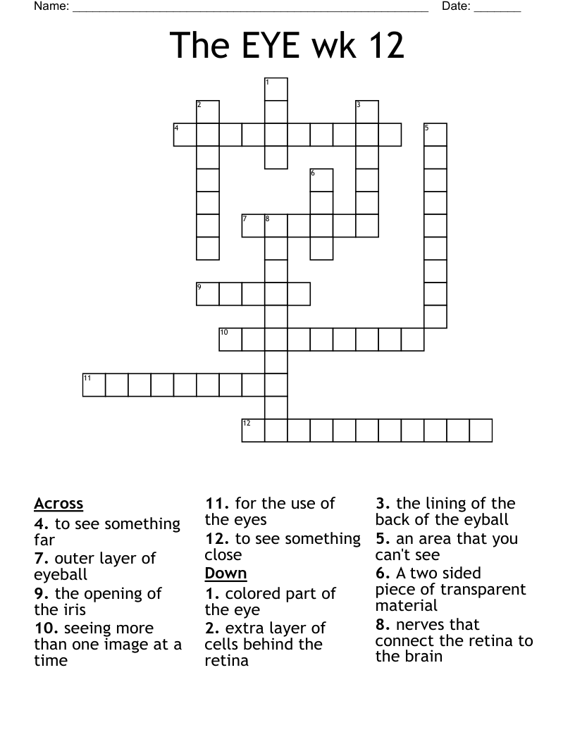The EYE wk 12 Crossword