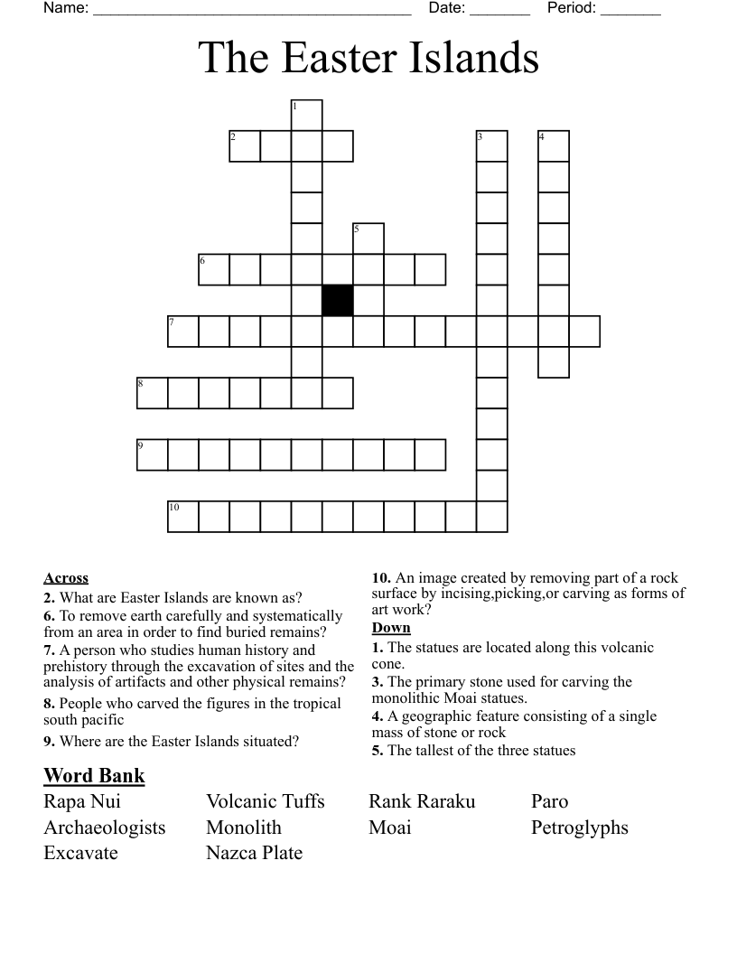 The Easter Islands Crossword