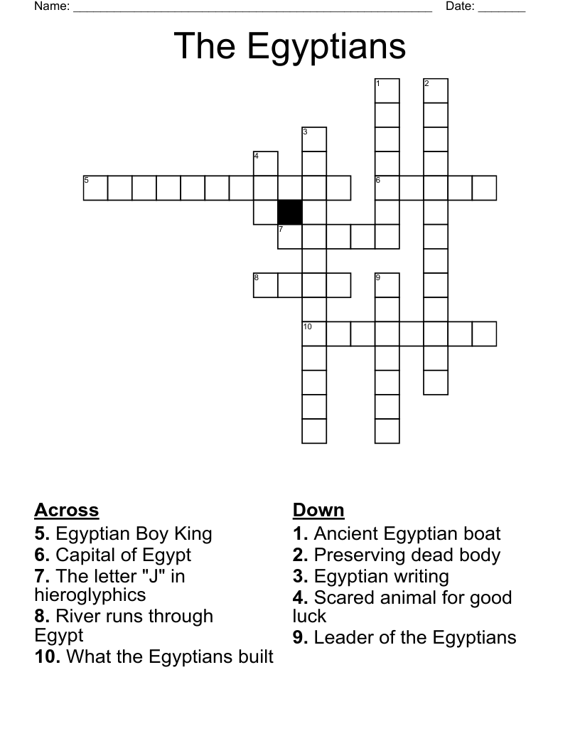 The Egyptians Crossword
