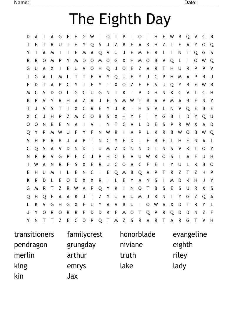 The Eighth Day Word Search