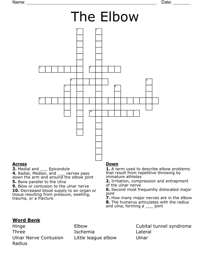 The Elbow Crossword