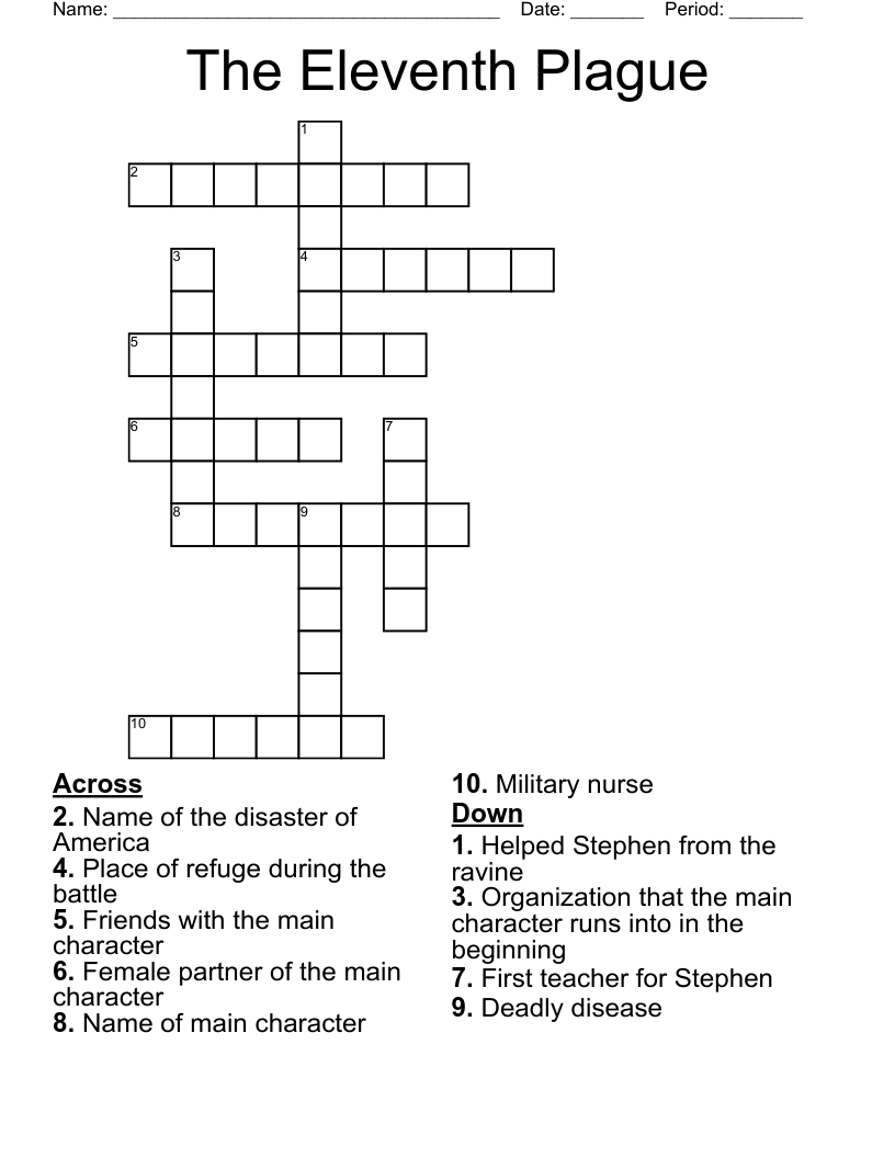 The Eleventh Plague Crossword