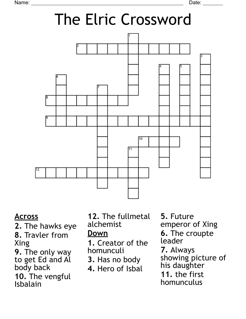 The Elric Crossword