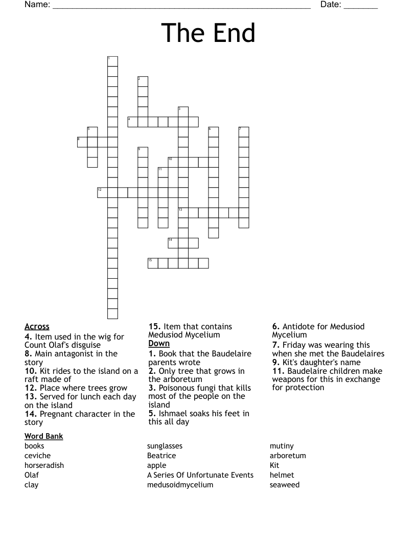 The End Crossword