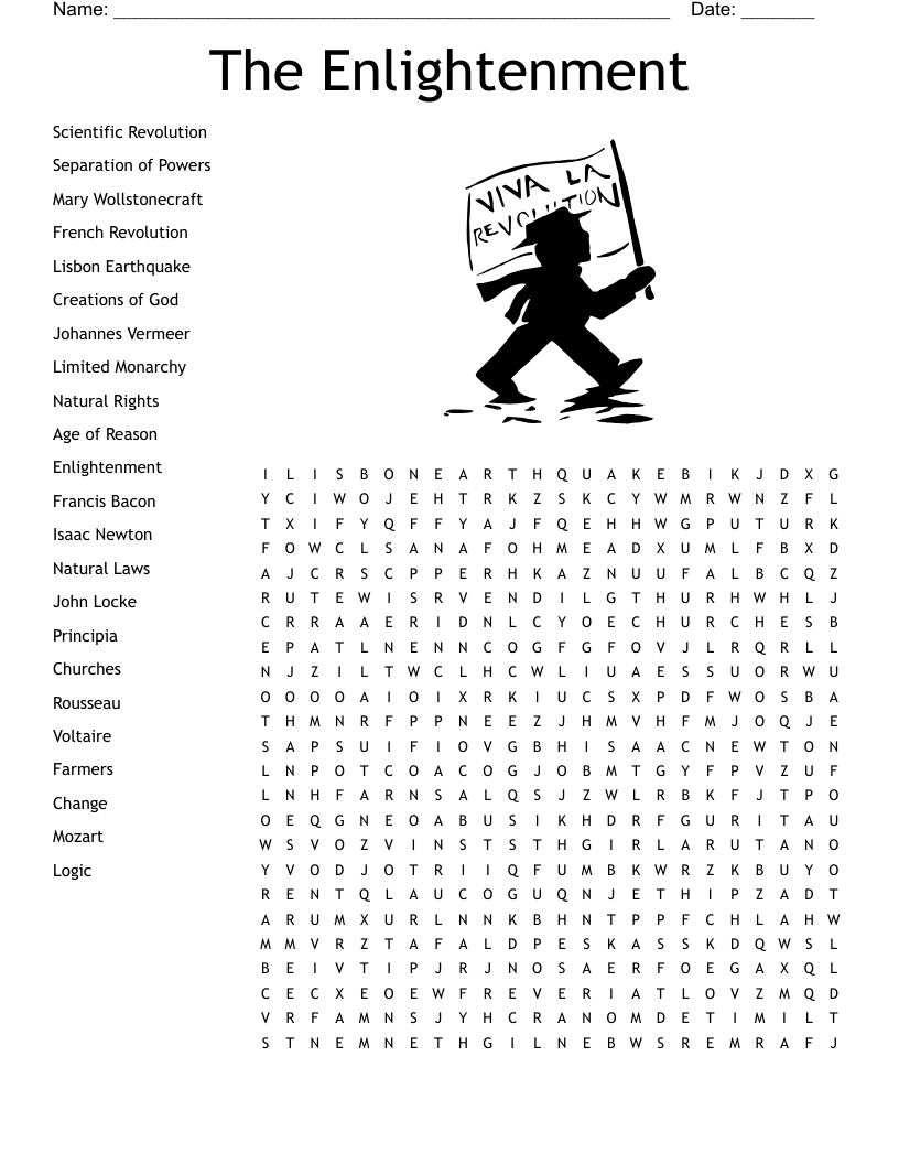 The Enlightenment  Word Search