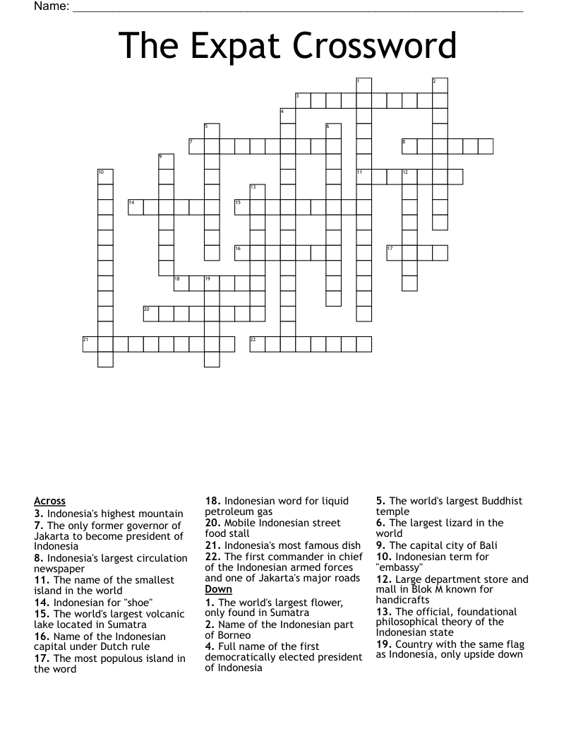 The Expat Crossword