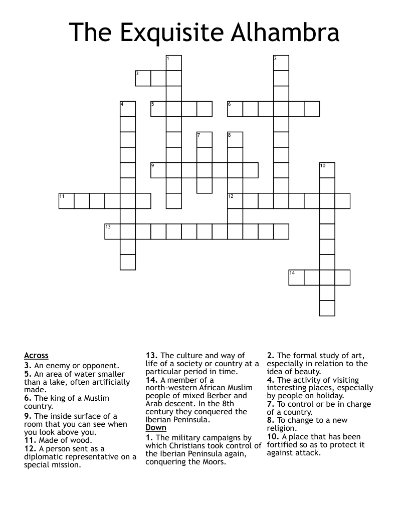 The Exquisite Alhambra Crossword
