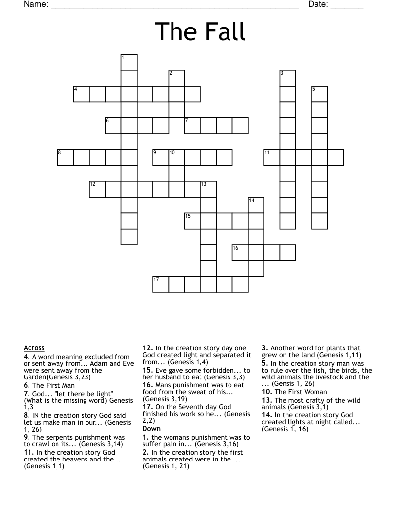 The Fall Crossword
