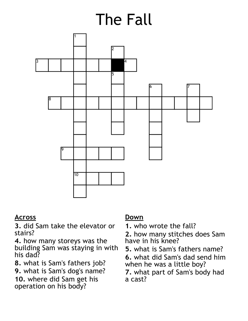 The Fall Crossword