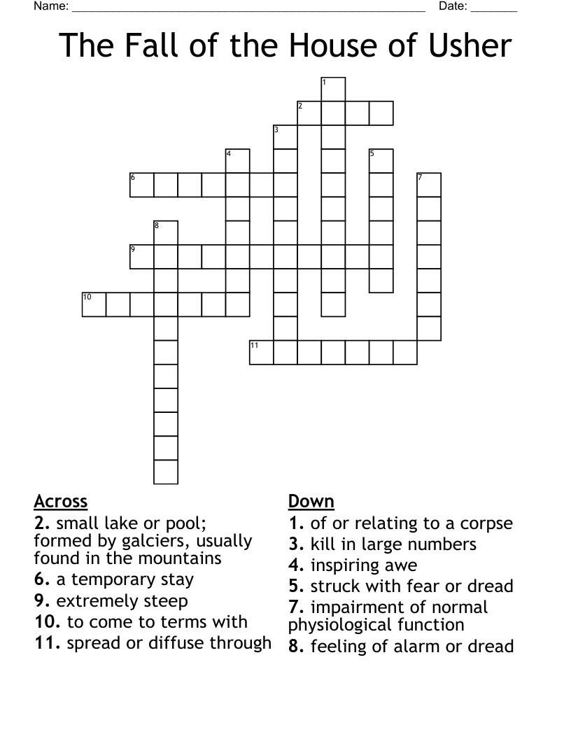 The Fall of the House of Usher Crossword
