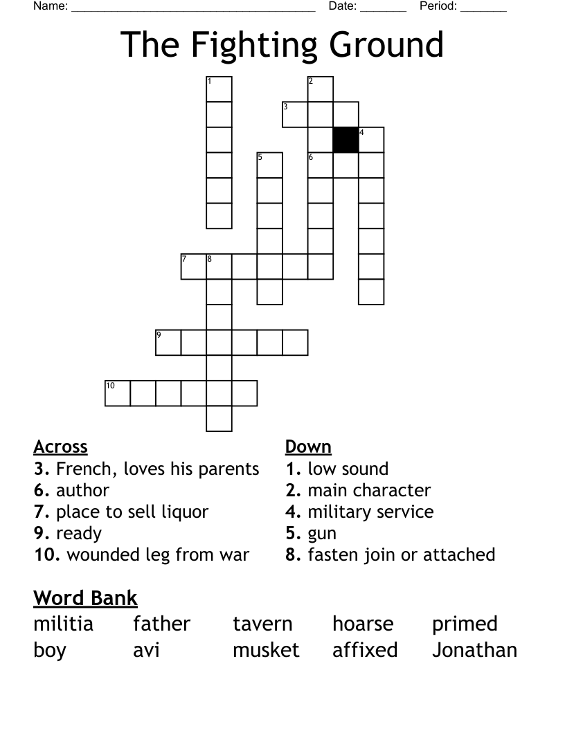 The Fighting Ground Crossword
