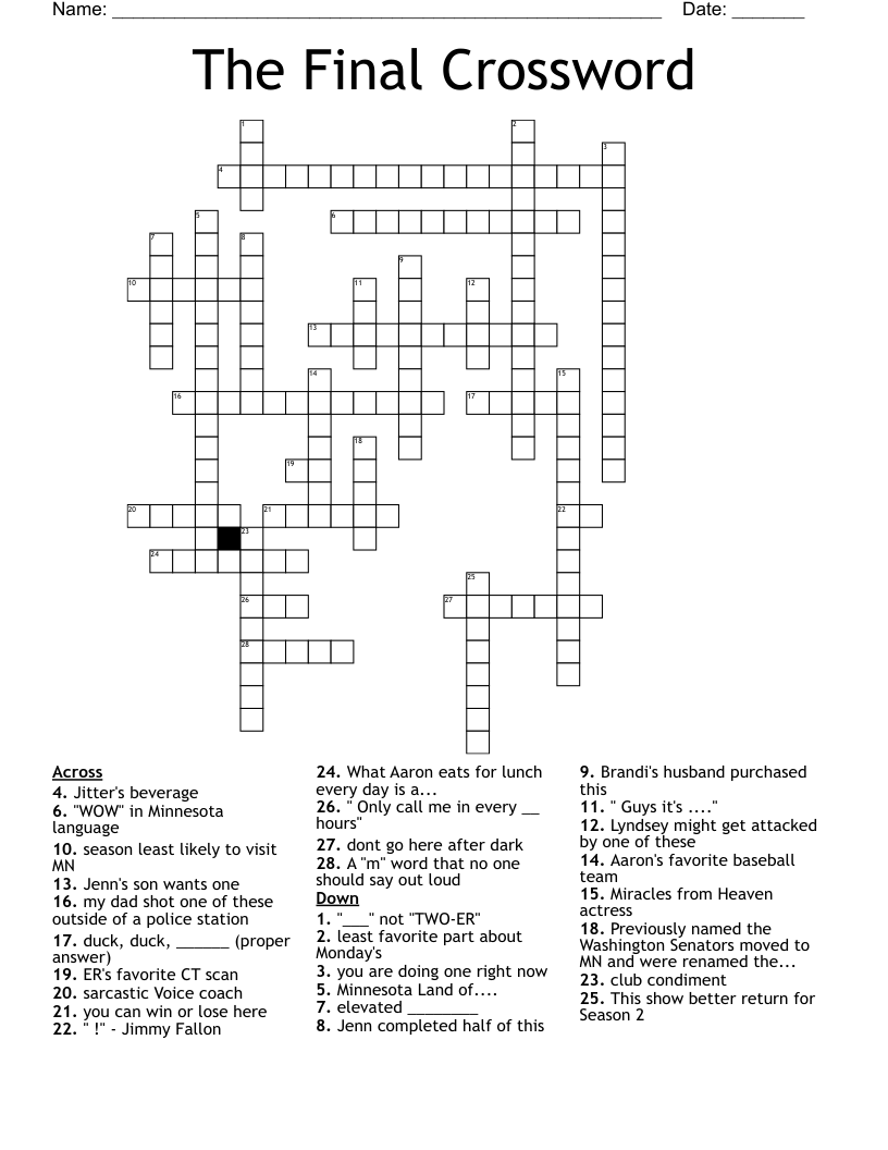 The Final Crossword