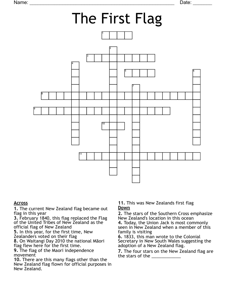 The First Flag Crossword