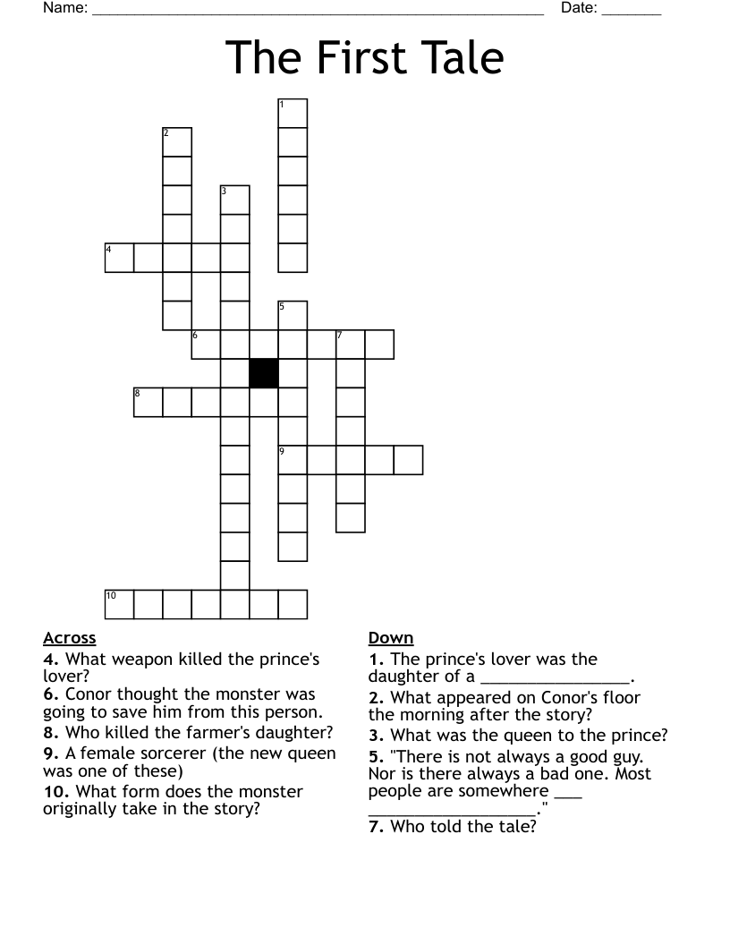 The First Tale Crossword