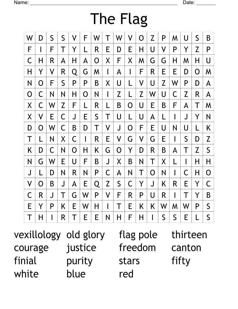 The Flag Word Search