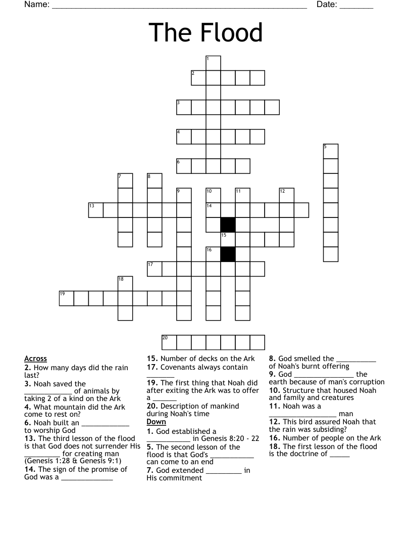 The Flood Crossword