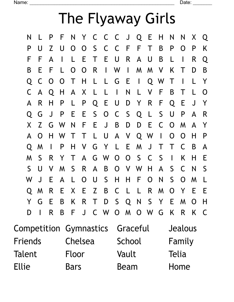 The Flyaway Girls Word Search