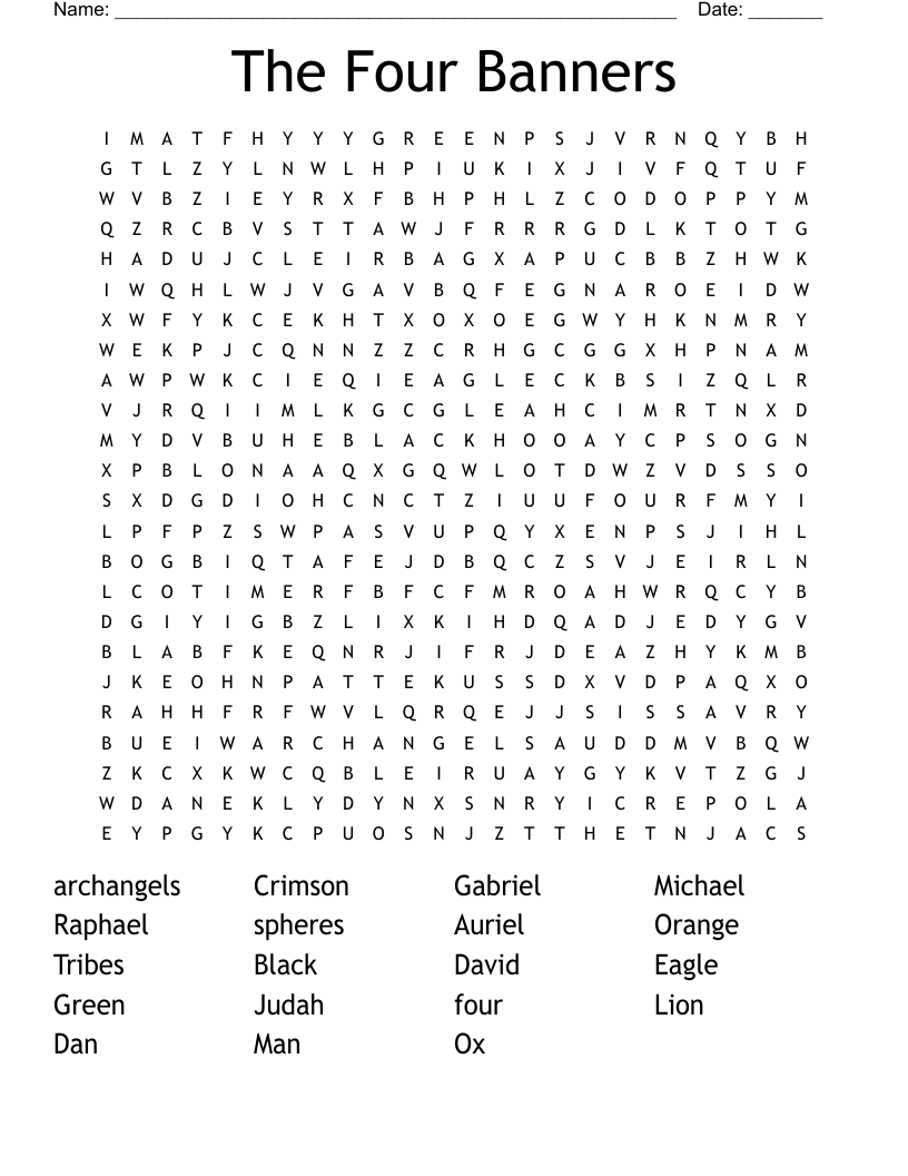 The Four Banners Word Search