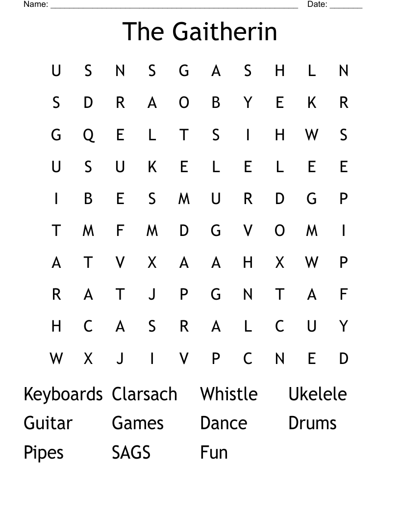 The Gaitherin Word Search