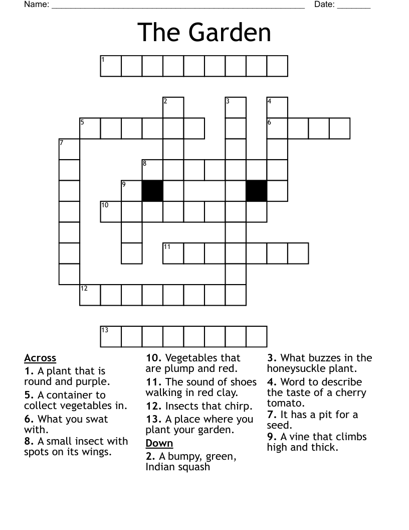 The Garden Crossword