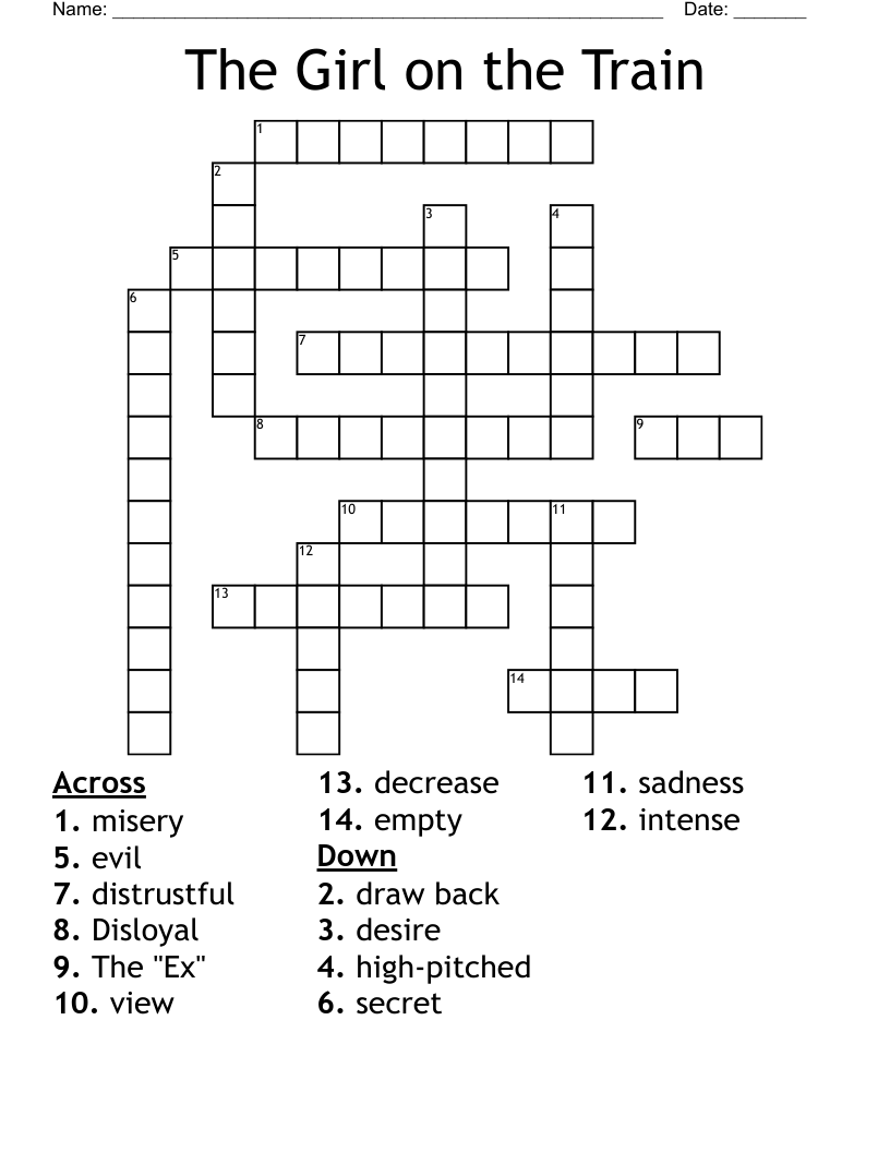 The Girl on the Train Crossword