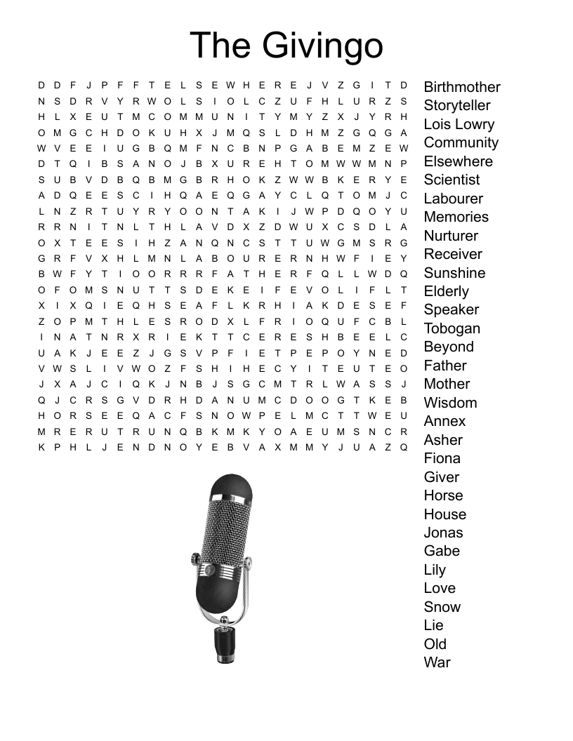 The Givingo Word Search