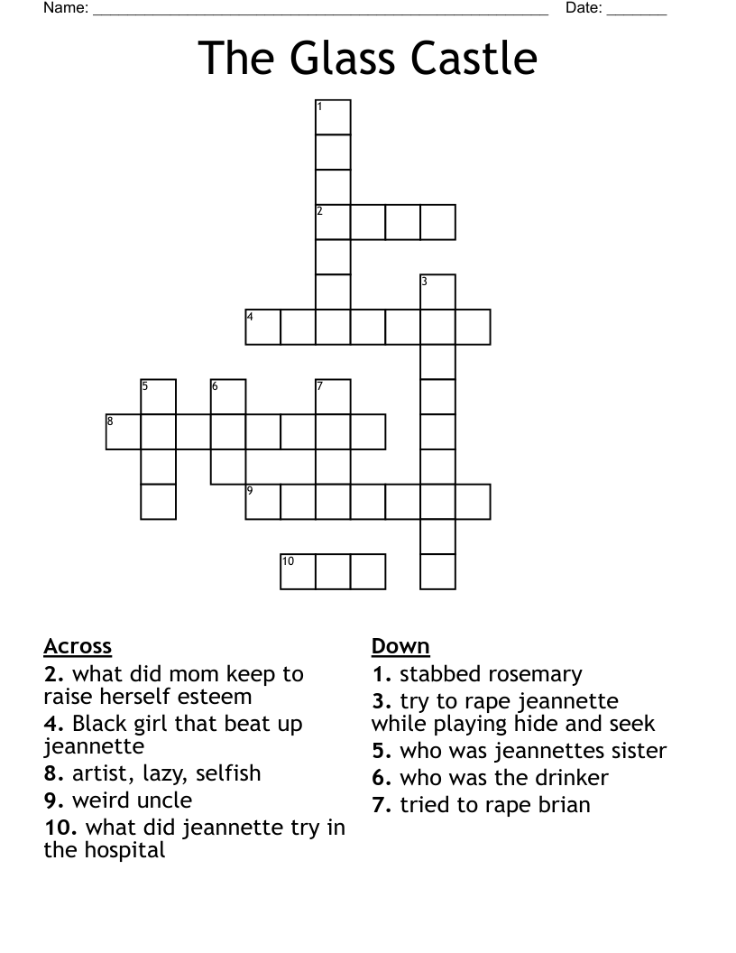 The Glass Castle Crossword