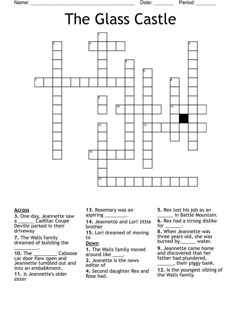 The Glass Castle Crossword