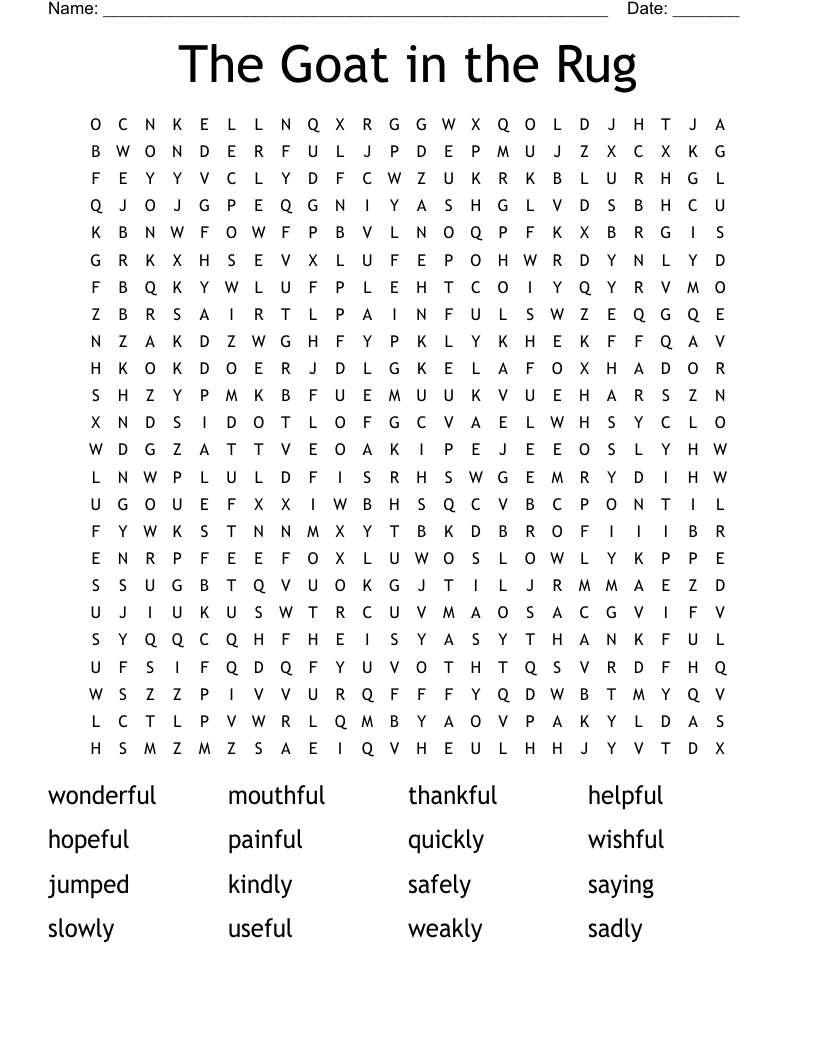 The Goat in the Rug Word Search