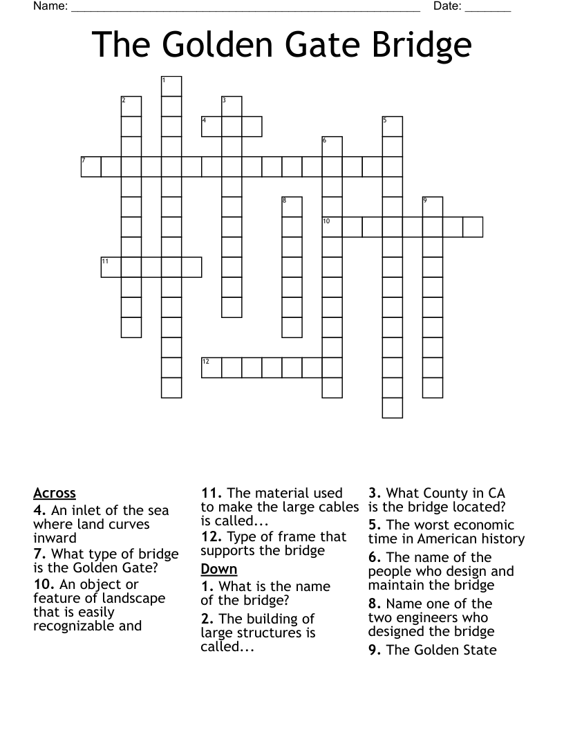 The Golden Gate Bridge Crossword