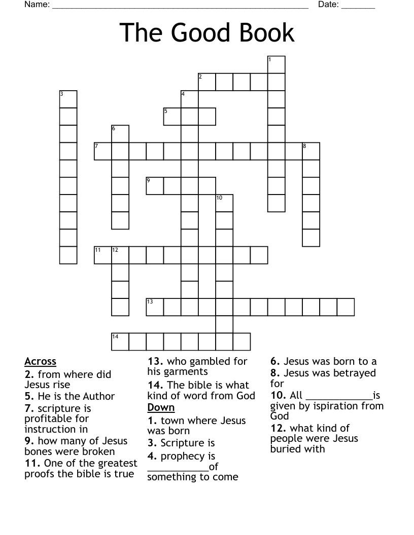 The Good Book Crossword