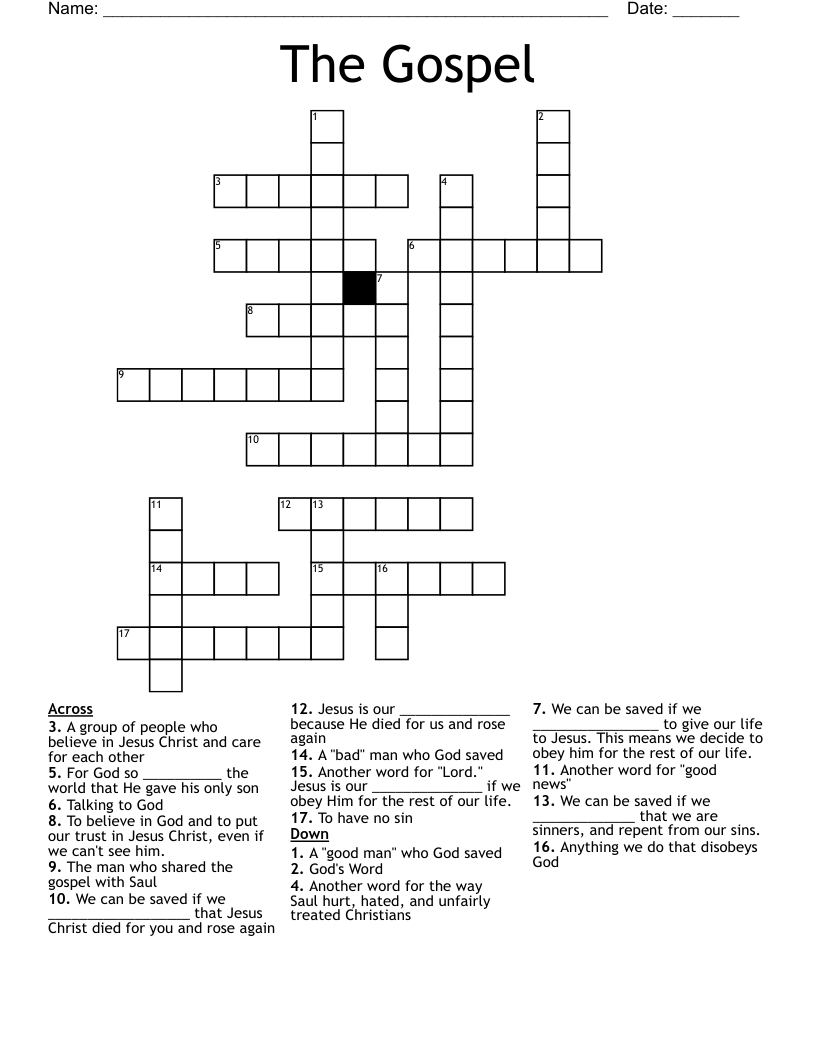 The Gospel Crossword