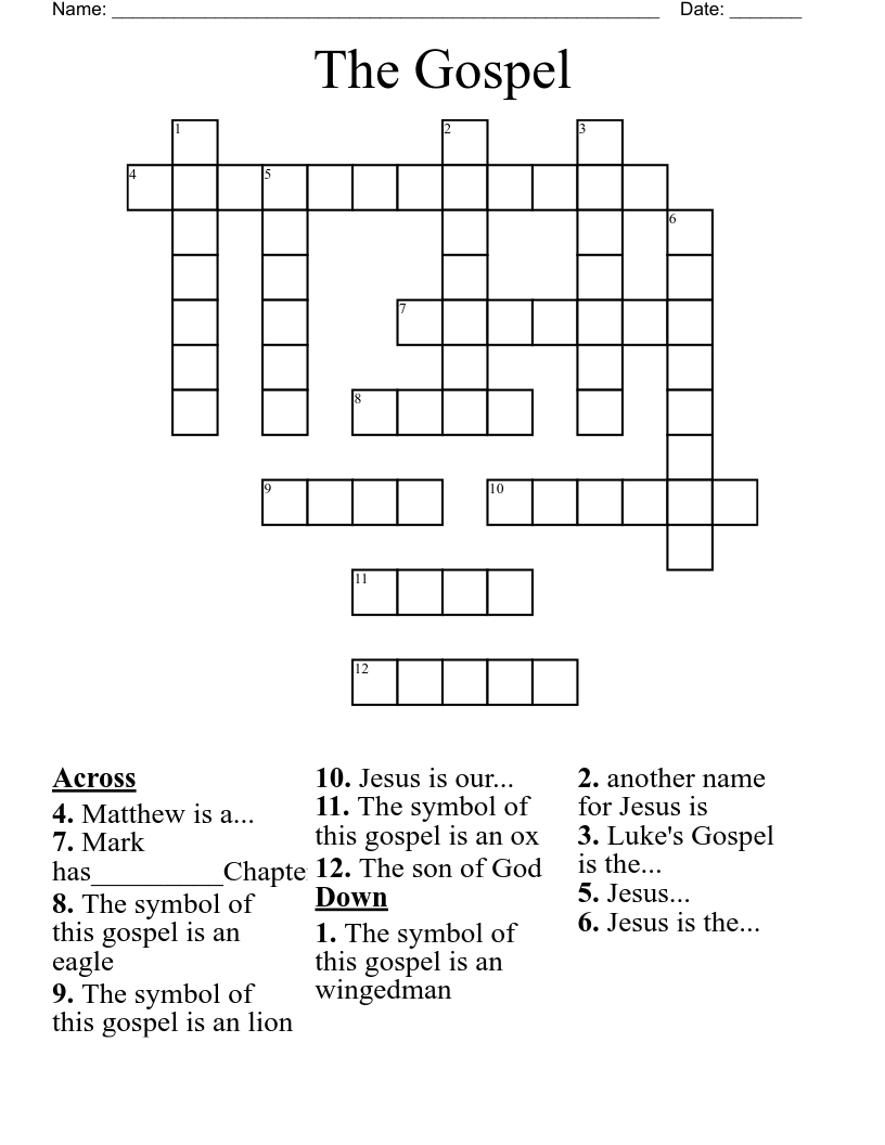 The Gospel Crossword