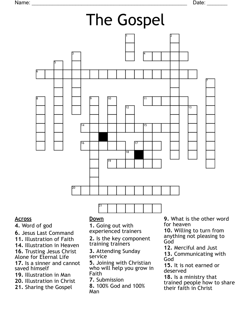 The Gospel Crossword