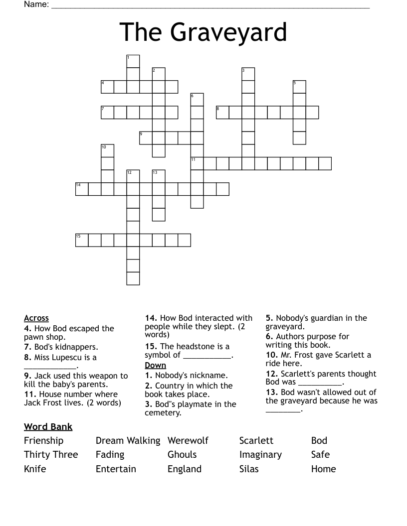 The Graveyard Crossword