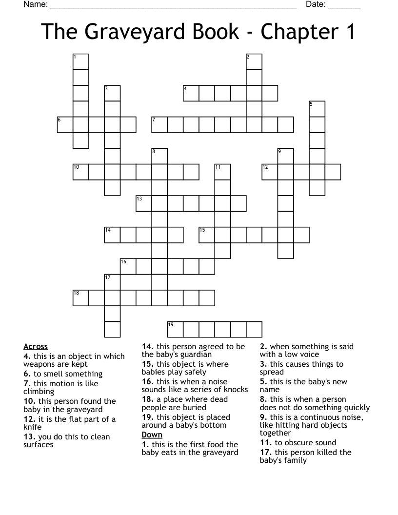 The Graveyard Book - Chapter 1 Crossword