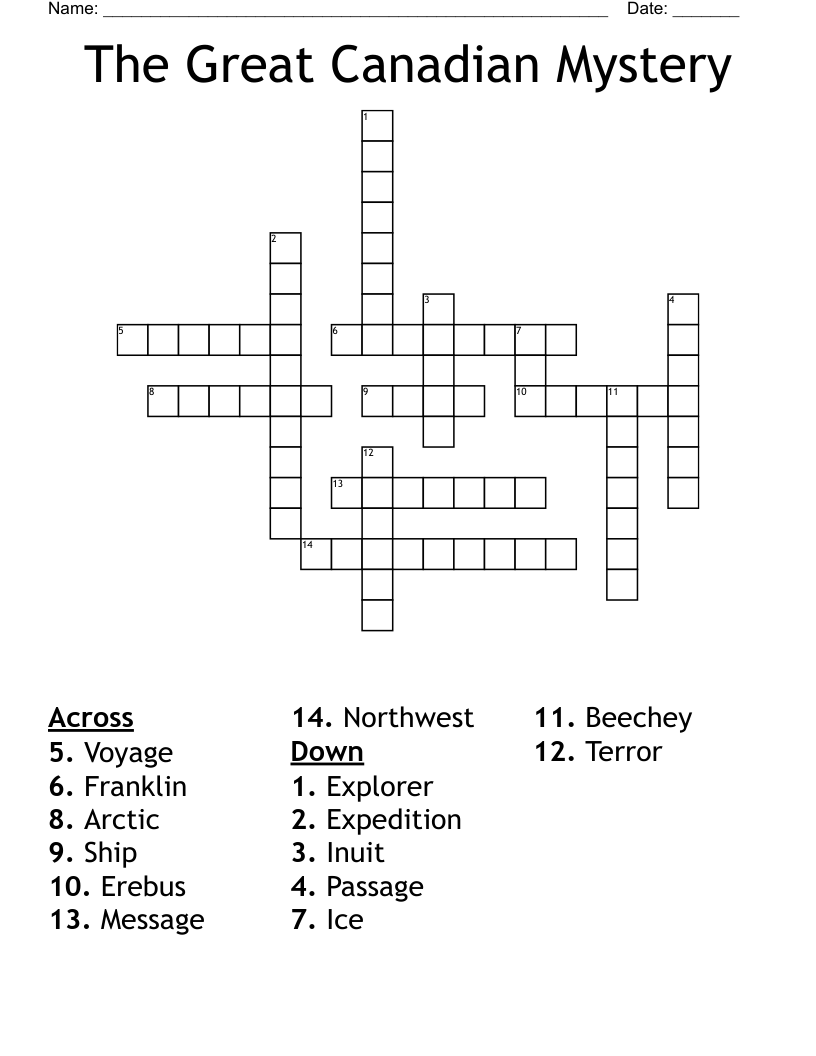The Great Canadian Mystery Crossword