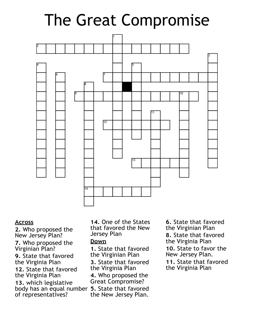 The Great Compromise Crossword