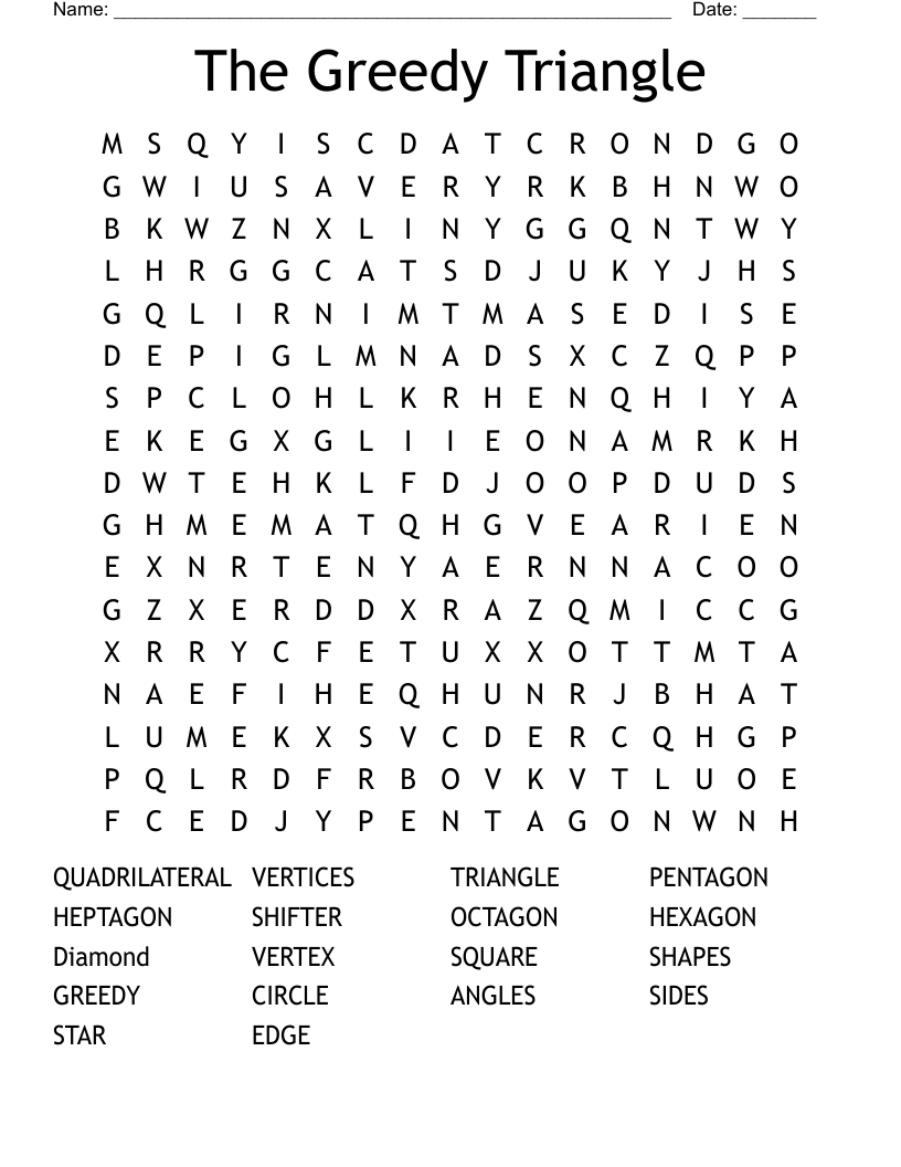 The Greedy Triangle Word Search