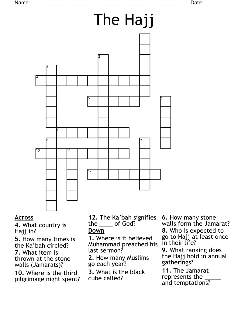 The Hajj Crossword