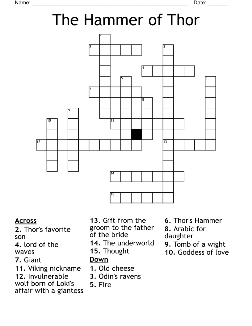 The Hammer of Thor Crossword